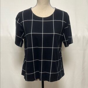 Elk Black and White Boxy Short Sleeve T-Shirt